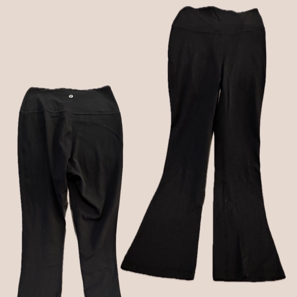 Black flared Lululemon leggings